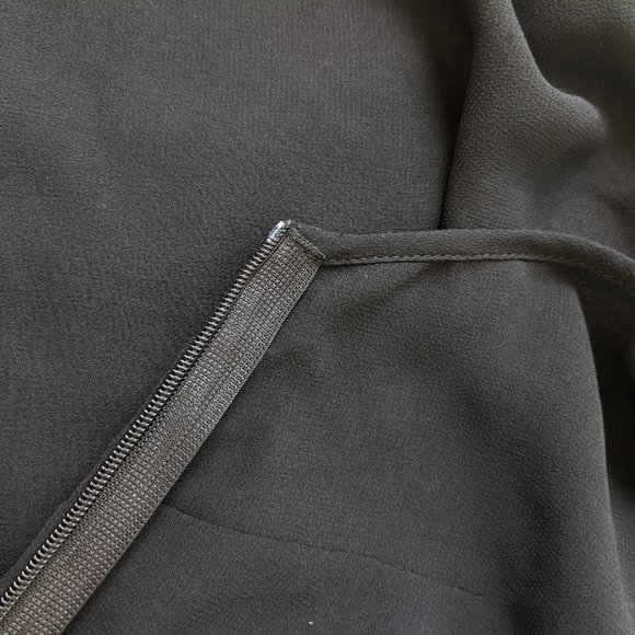 Forever 21 studded black chiffon dress sleeveless and flare prom cocktail dress - Picture 5 of 15